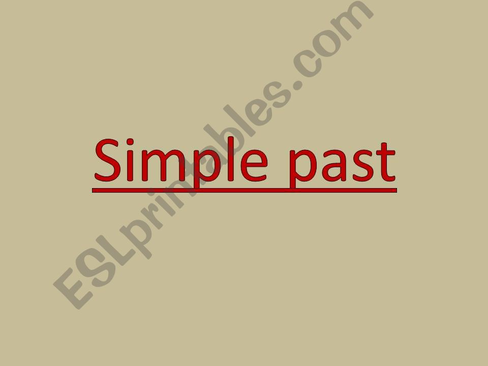 Past Simple powerpoint