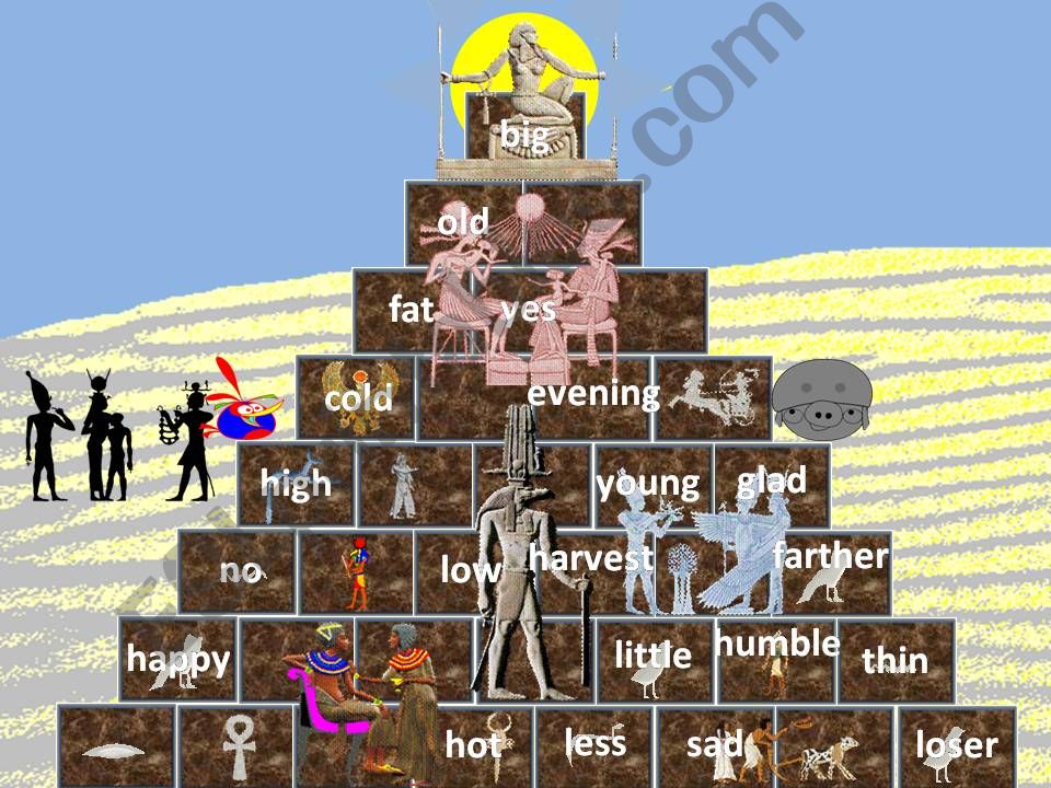 Opposites climb the pyramid game solo Part 1 of 4 (slides 1 through 7)