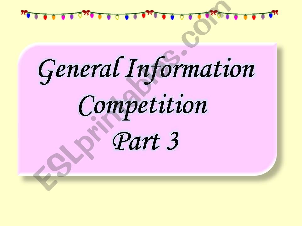 general information competition 3
