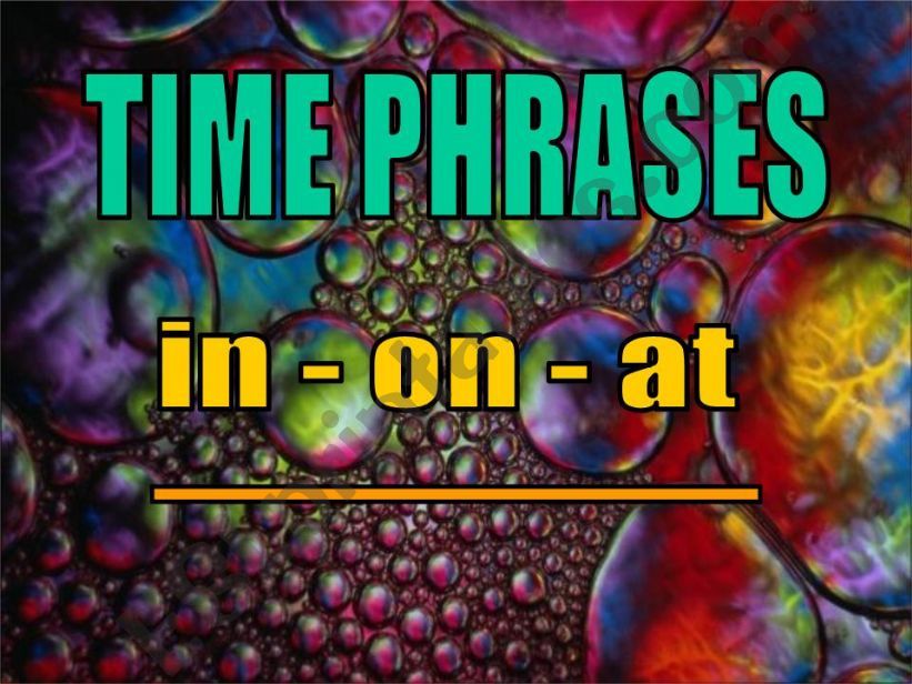 Preposition of time powerpoint
