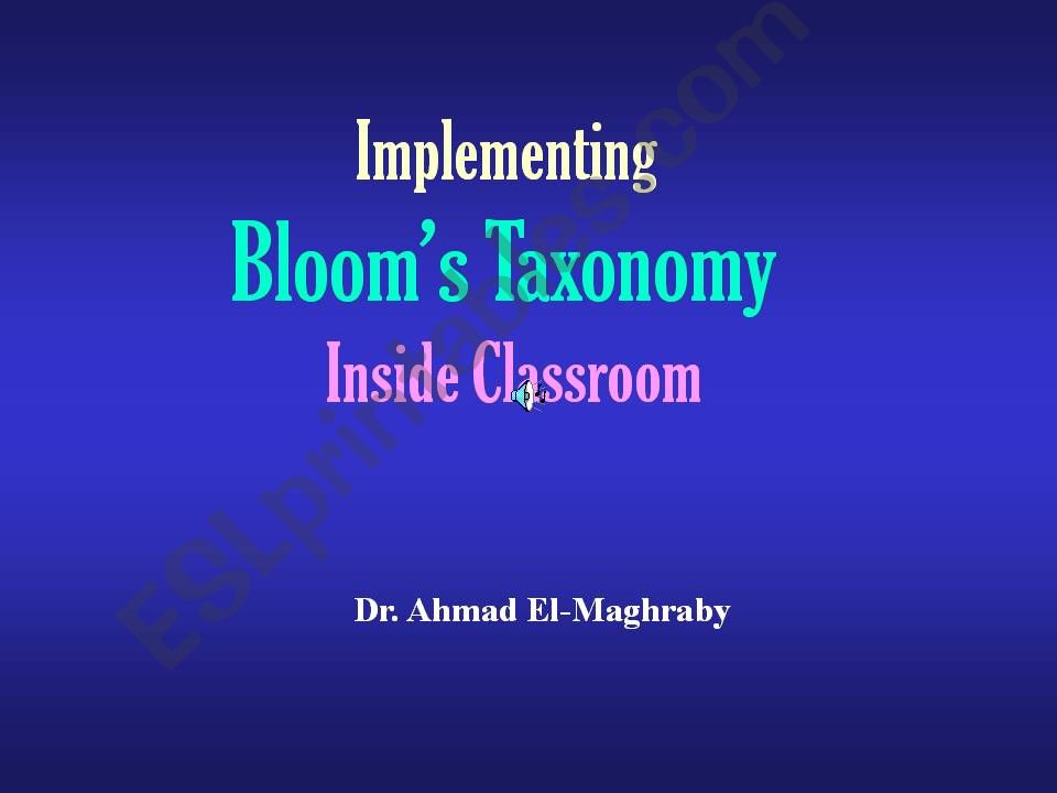 Implementing Blooms Taxonomy Inside Classroom