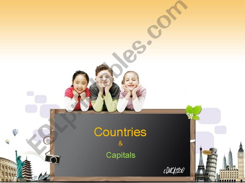 countries & capitals powerpoint