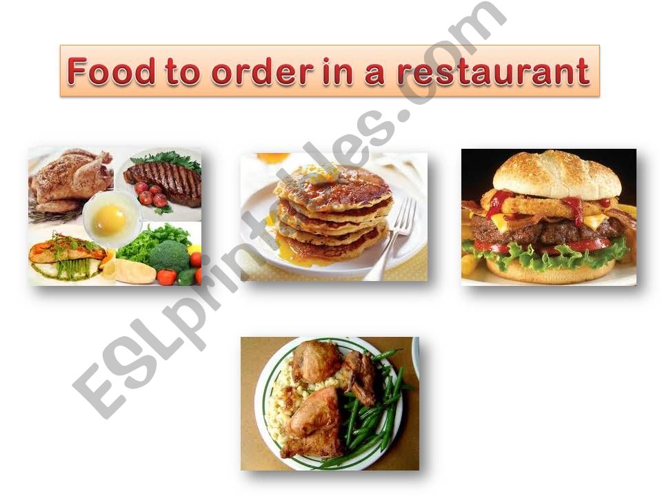 Food to order in a restaurant powerpoint