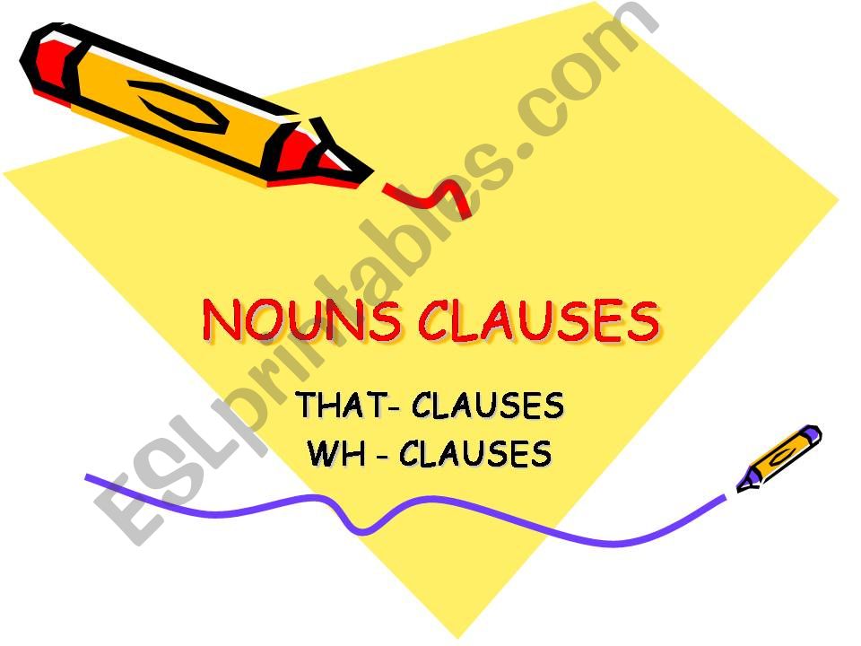 Nouns Clauses powerpoint