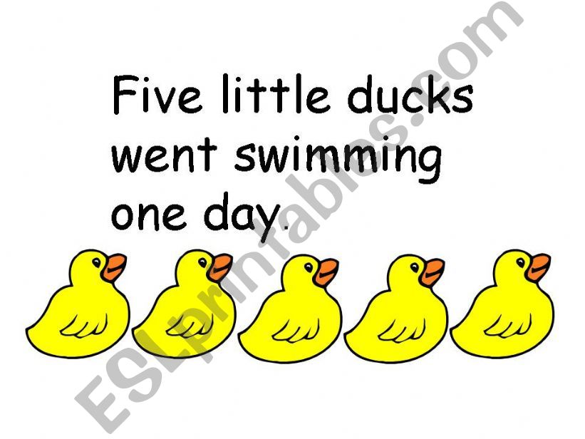 five little ducks powerpoint