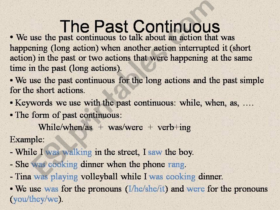 Past Continuous powerpoint