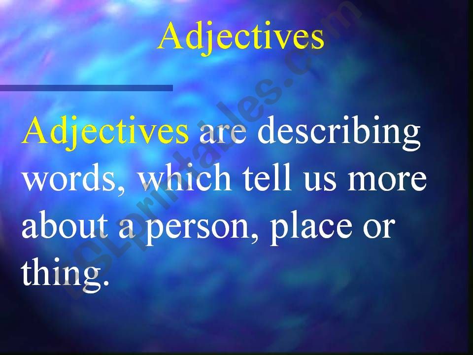 Adjectives powerpoint