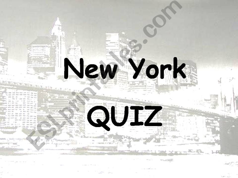 New York Quiz  powerpoint