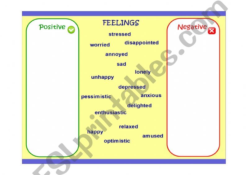 adjectives to describe feelings