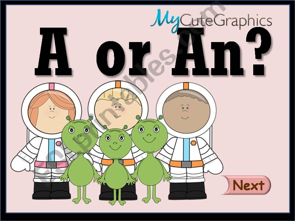A or AN? - GAME powerpoint