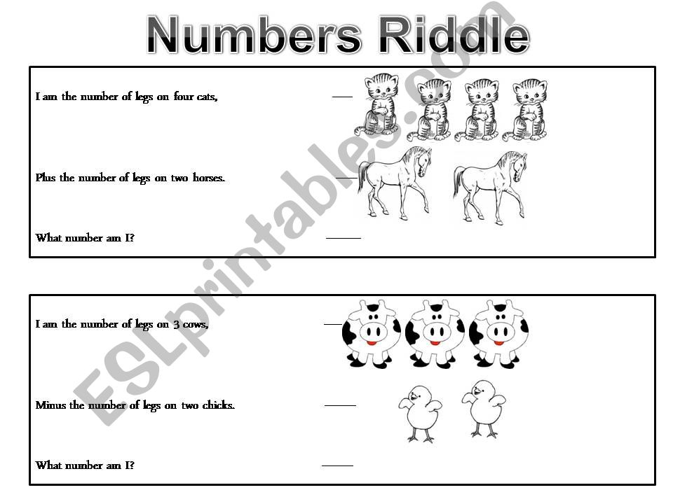 Numbers Riddle powerpoint