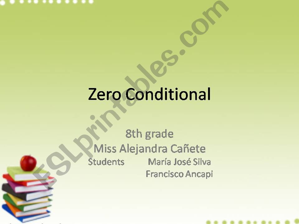 Zero conditionals powerpoint