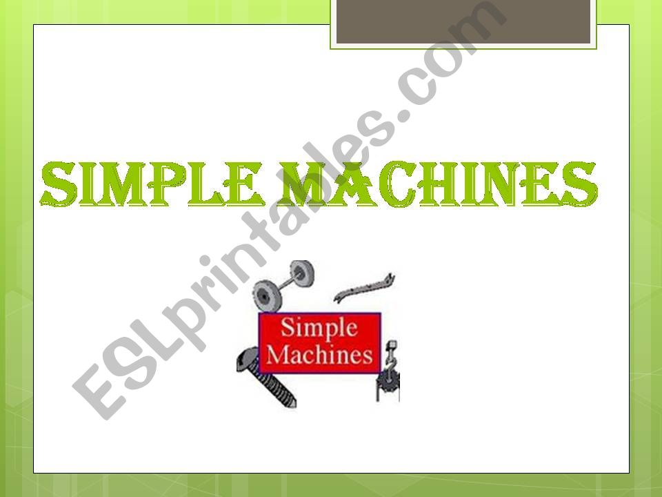 CLIL SIMPLE MACHINES powerpoint
