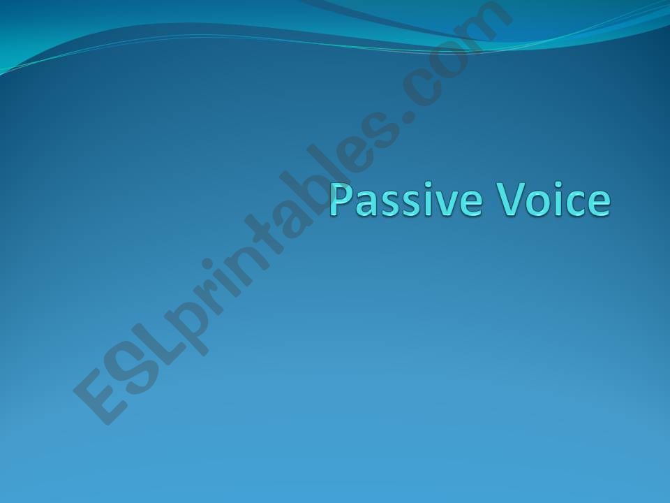 Passive Voice powerpoint