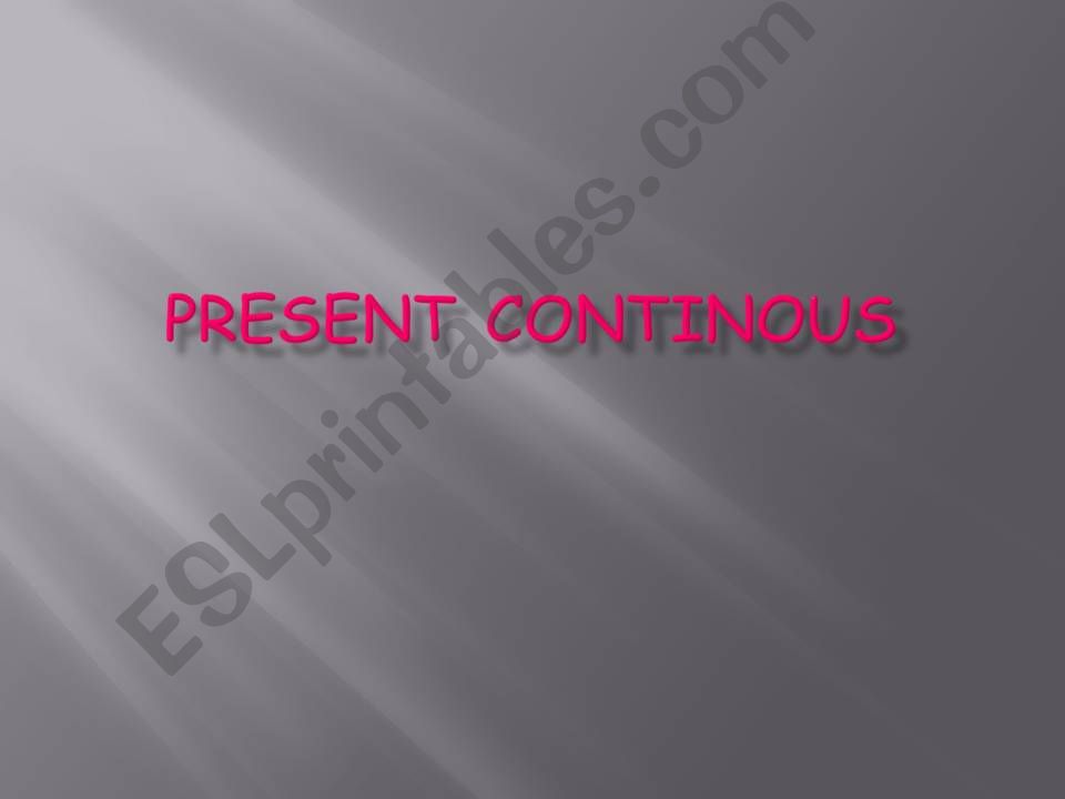 Present Continuous powerpoint