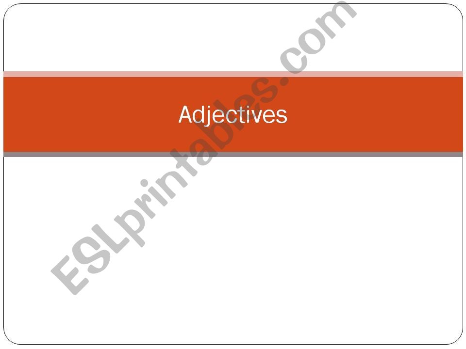 order of adjectives powerpoint