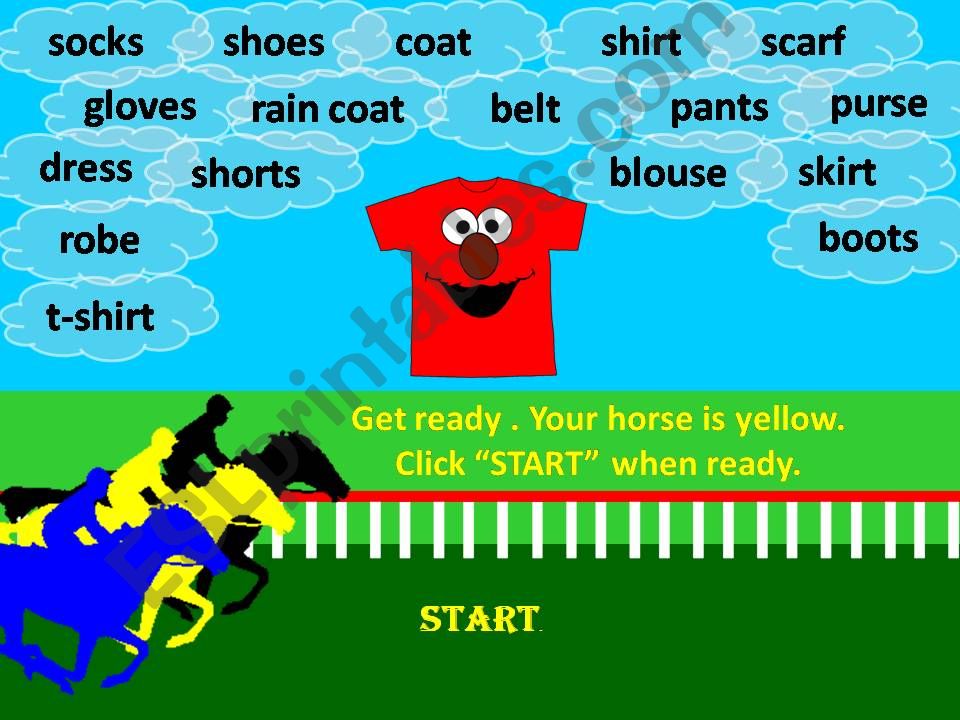 clothes (basic) animated variable horse race part 1