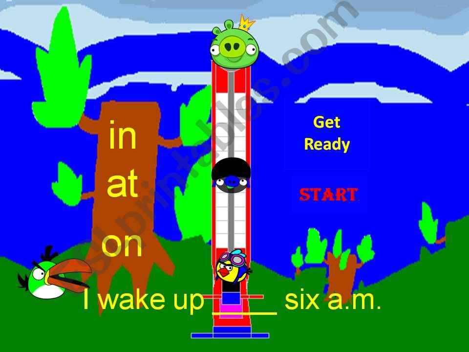 prepositions of time hit the pig animated game