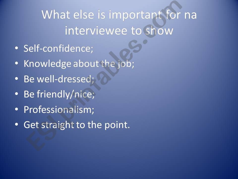 job interview tips powerpoint