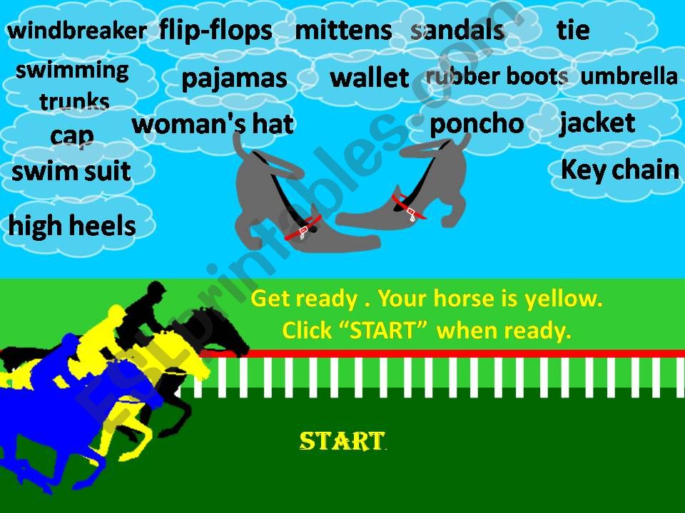 Clothes (others) Horse Racing Game part 1 animated