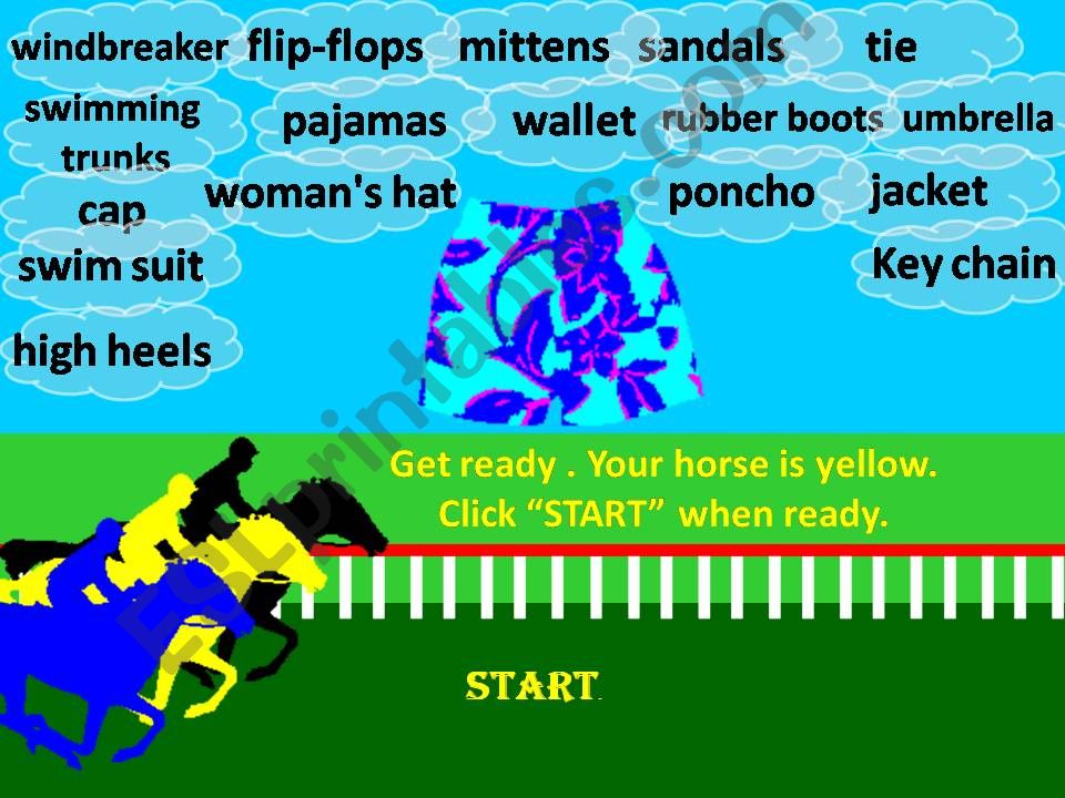 clothes (others) horse racing game part 2 animated