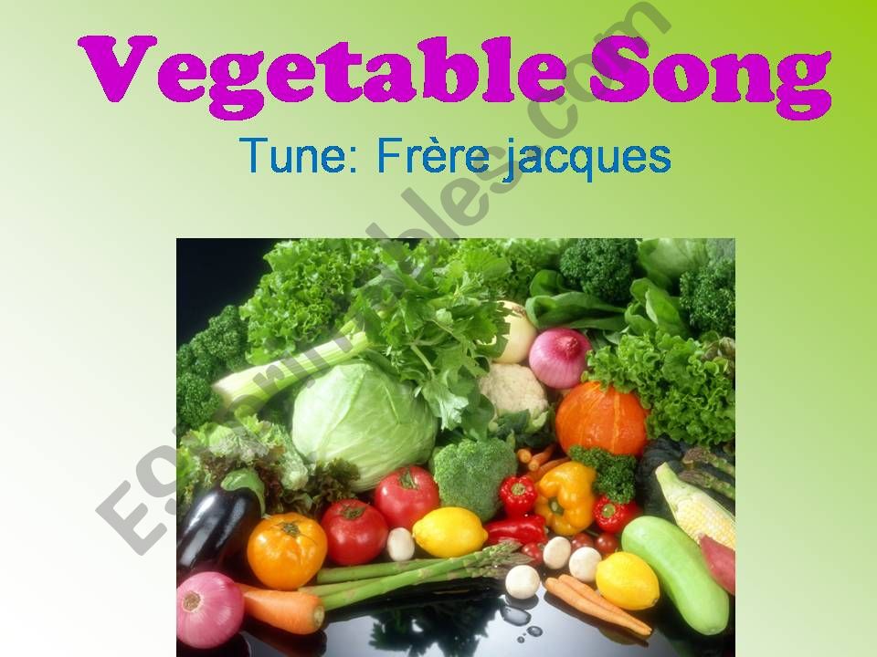 Vegetable Song powerpoint