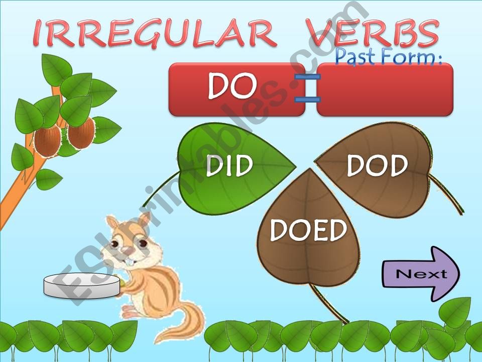 Irregular verbs part 2 powerpoint