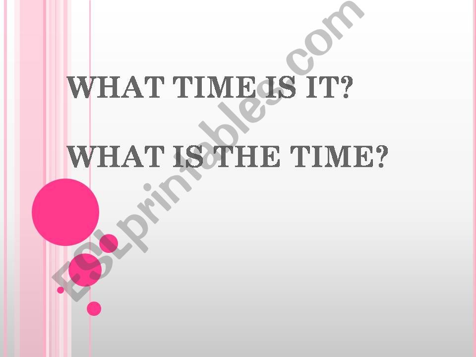 what time is it? powerpoint