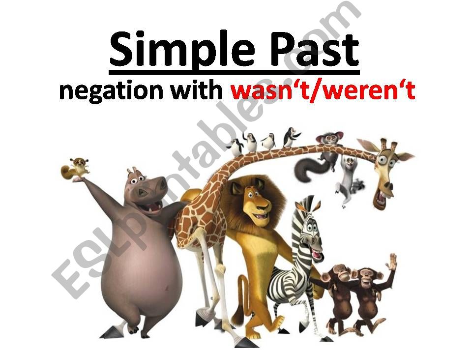 Wasnt or werent Simple Past Negation