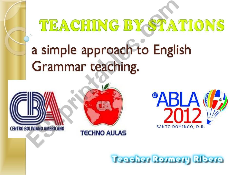 TEACHING BY STATIONS a simple approach to grammar