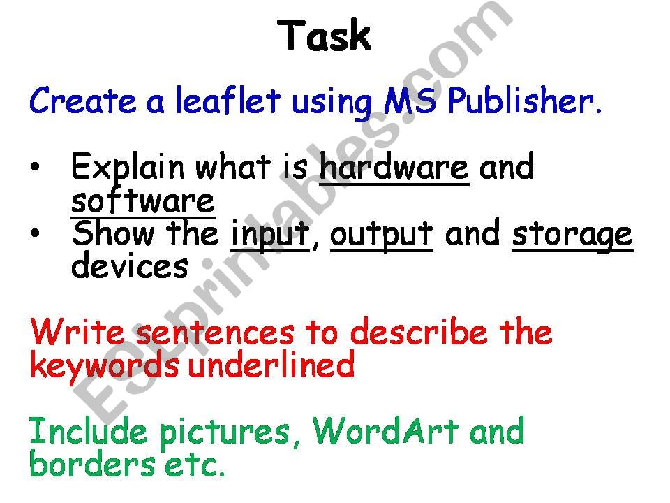 ICT Task powerpoint