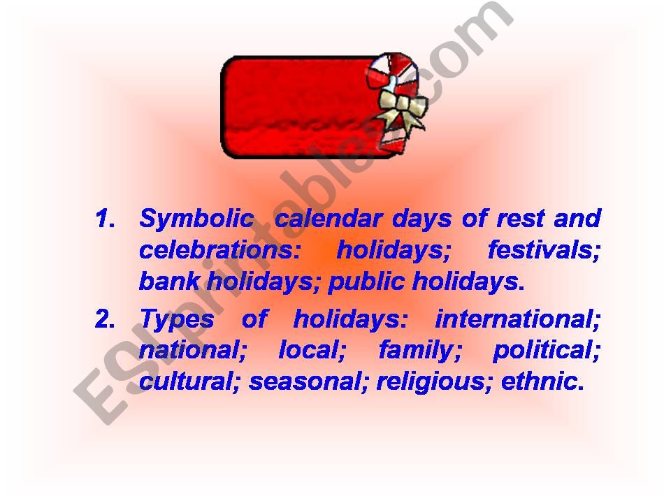 holidays powerpoint