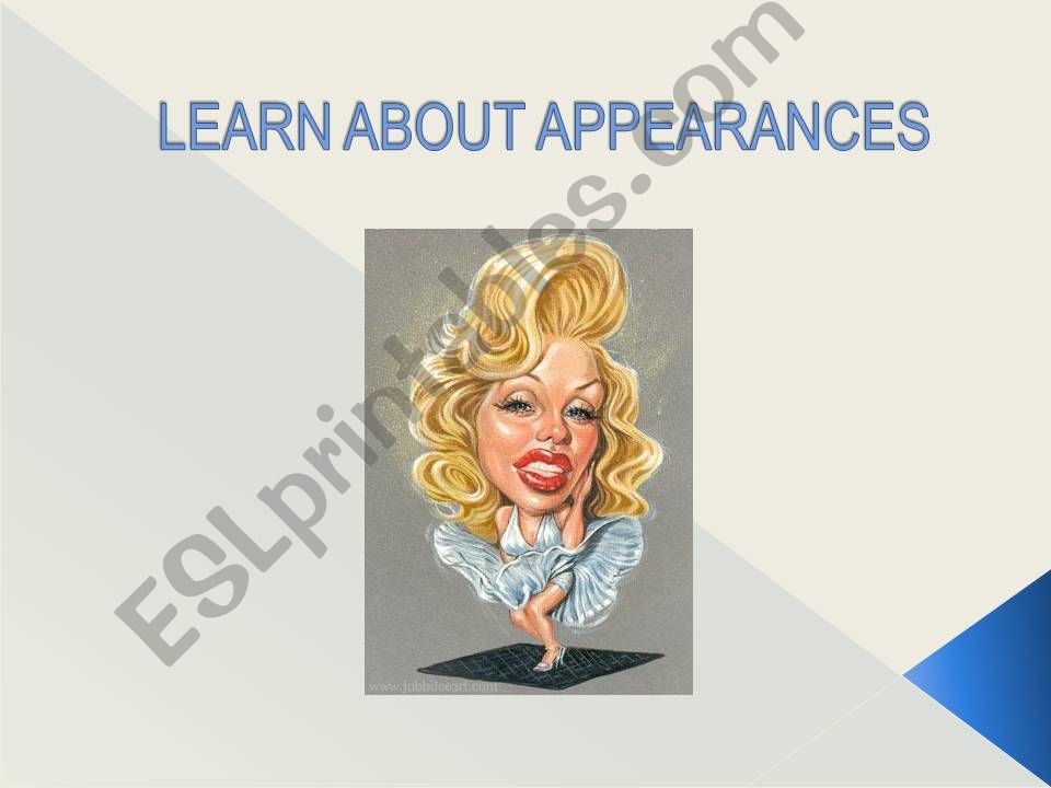 LEARN ABOUT APPEARANCES powerpoint
