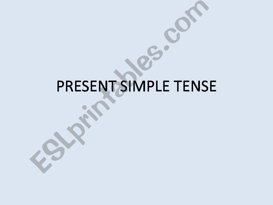 Present Simple Tense powerpoint