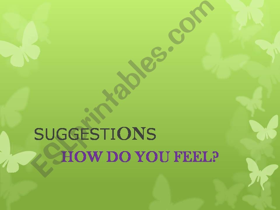 How do you feel? powerpoint