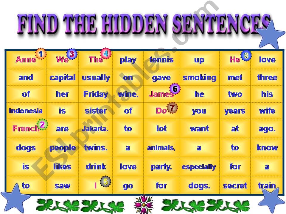 making sentences powerpoint