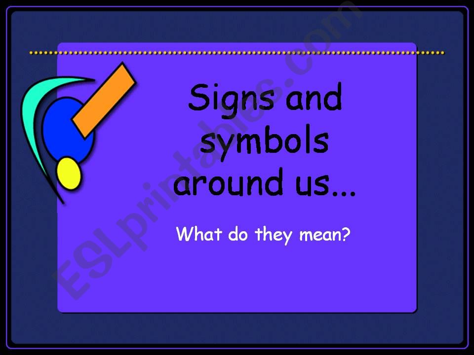 SIGNS AND SYMBOLS powerpoint