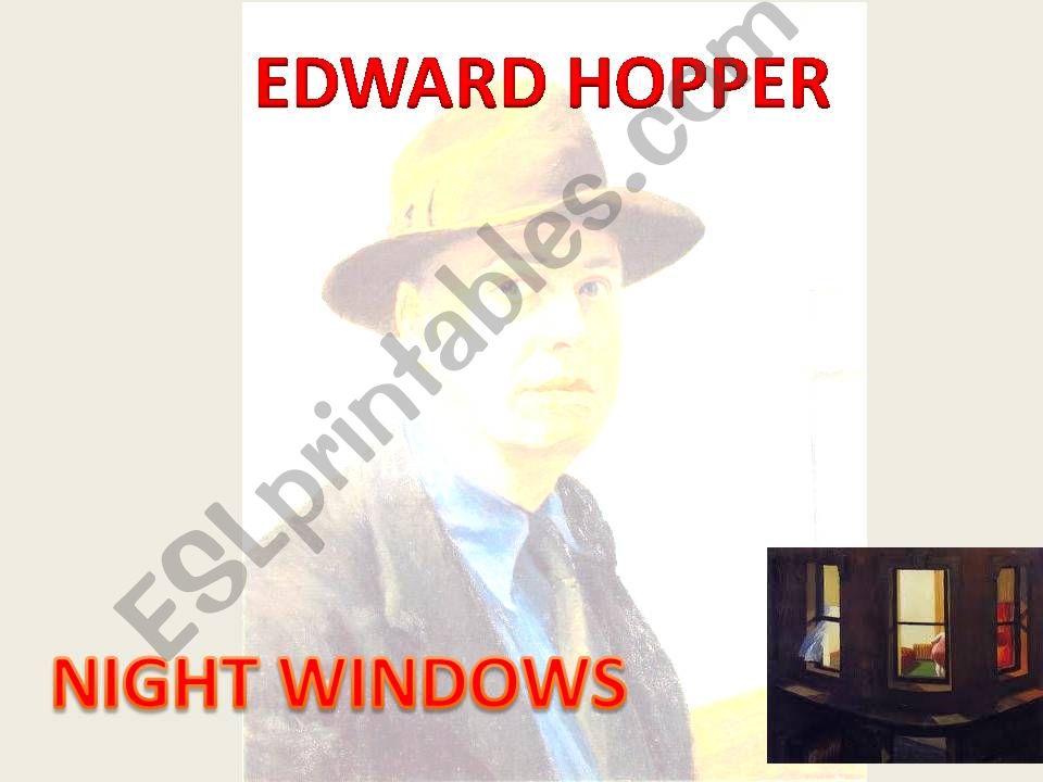 NIGHT WINDOWS , by Edward HOPPER.  ANALYSIS