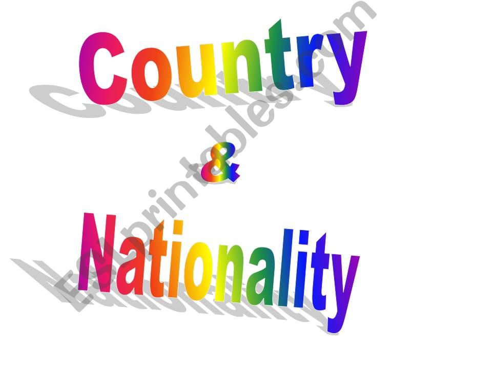 countries and nationalities powerpoint
