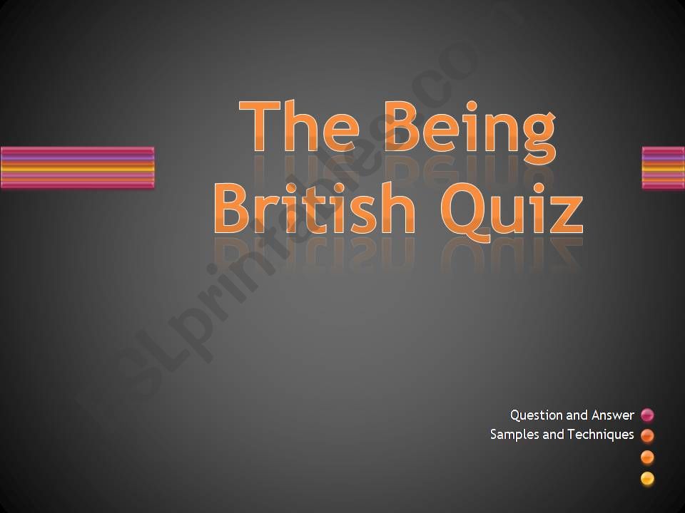 Being British Quiz powerpoint