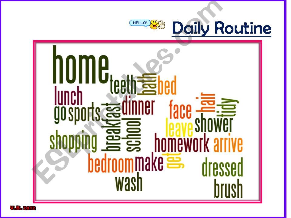 Daily Routine ( collocations)- Guided Writing