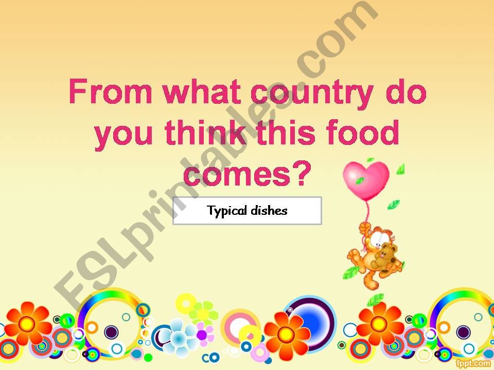 Food from around the world (typical food)