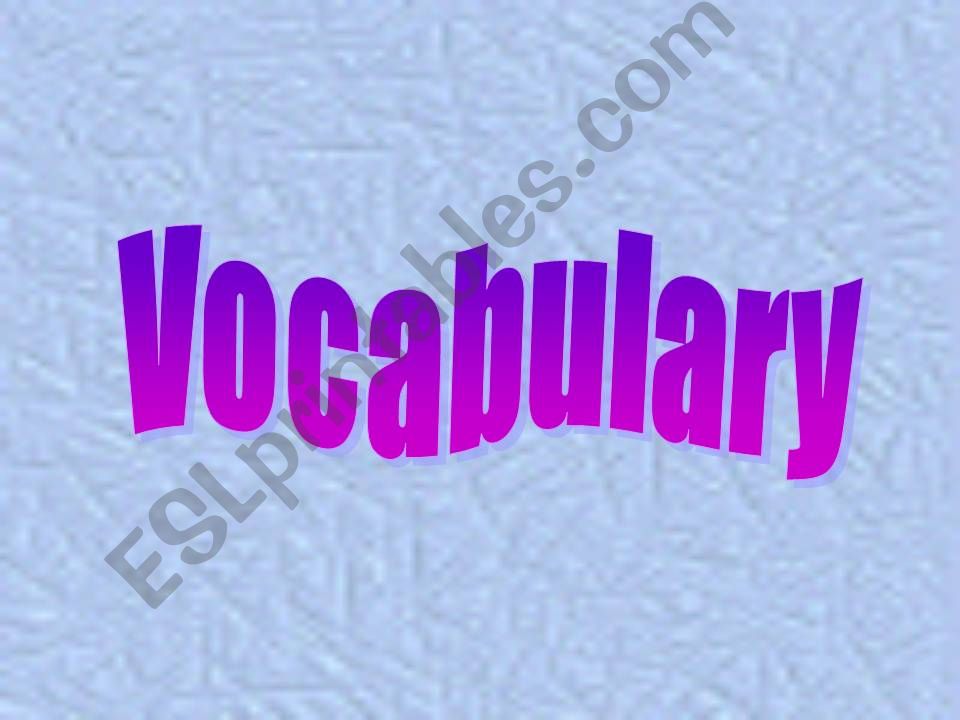 vocabulary powerpoint