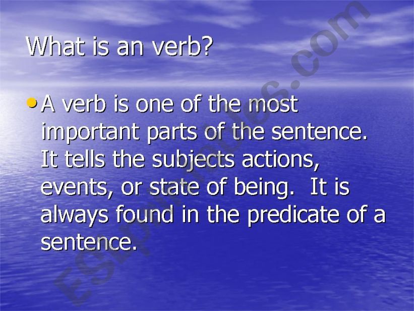 Verb Tense To Be powerpoint