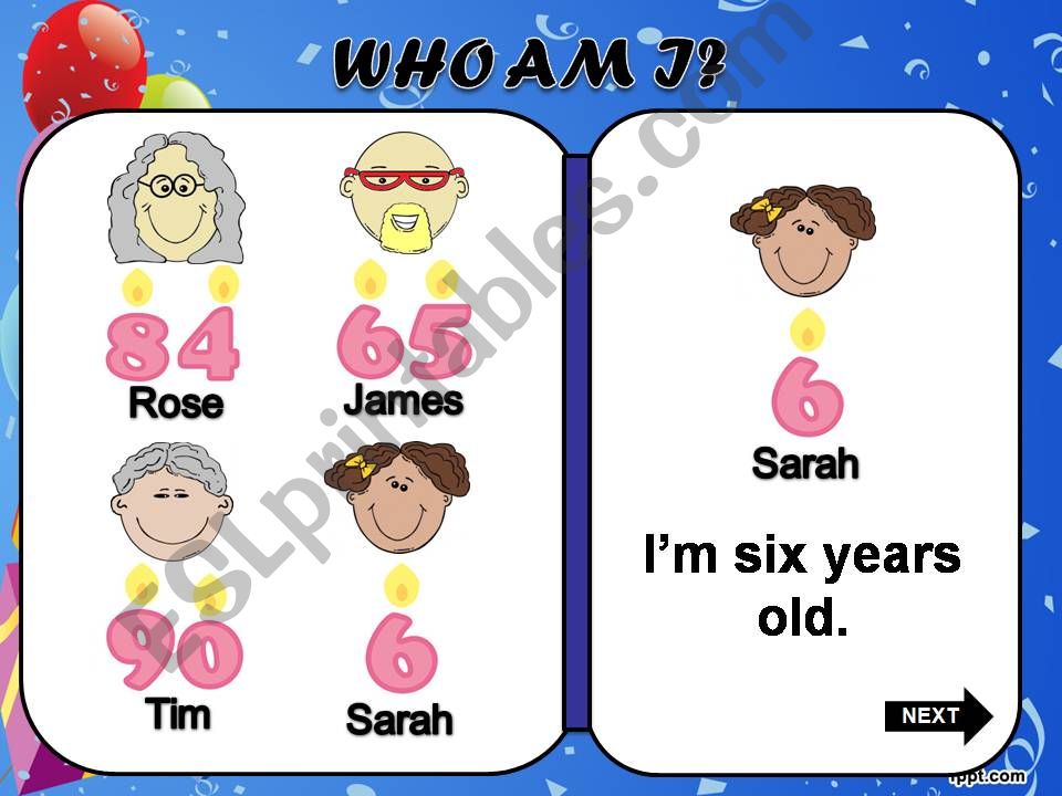 English Powerpoints How Old Are You Game Esl