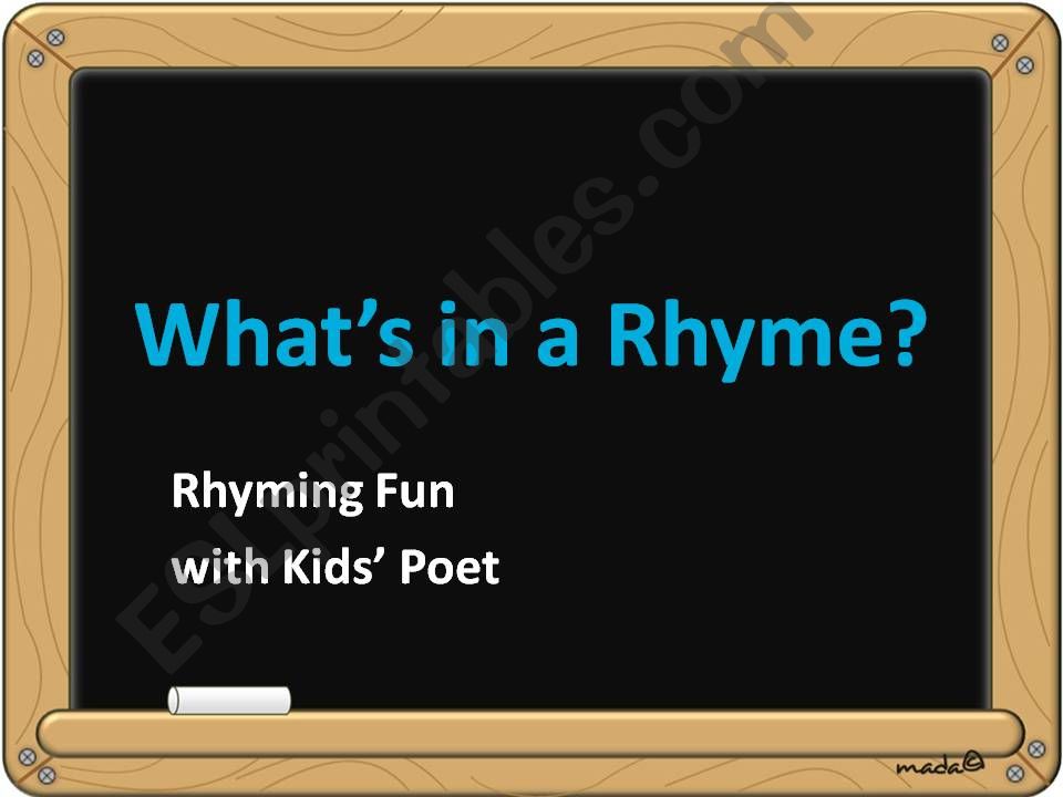 Whats in an Rhyming powerpoint