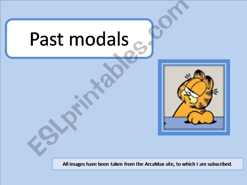 Past modals - brief explanation