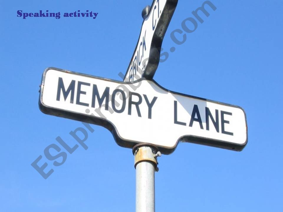 MEMORY LANE powerpoint