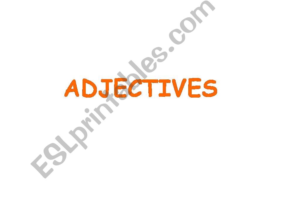 Adjectives powerpoint