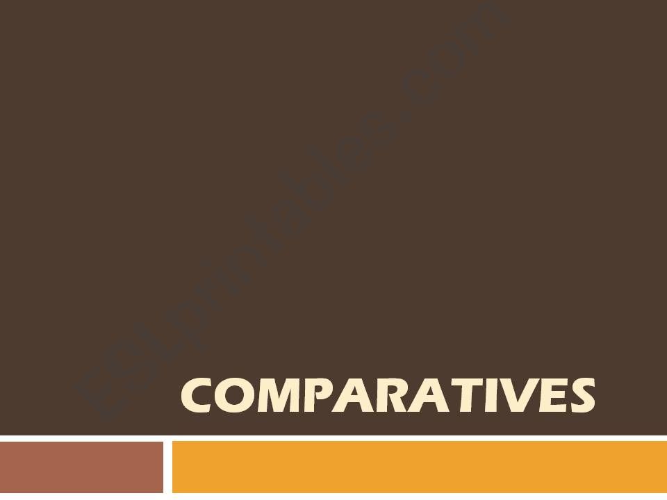 Comparatives powerpoint